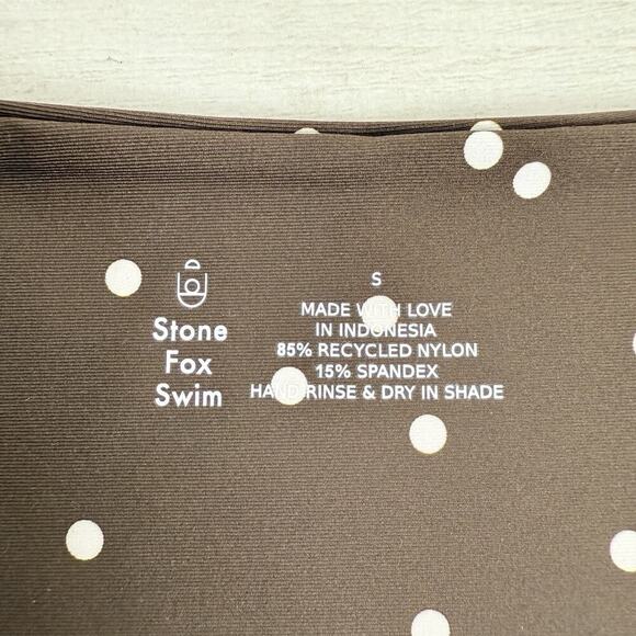 Free People Stone Fox Swim Roca Bikini Bottom Size S Terra Dot Brown Surf Beach - Picture 10 of 13